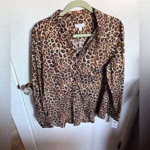 Charter Club Leopard Print Blouse